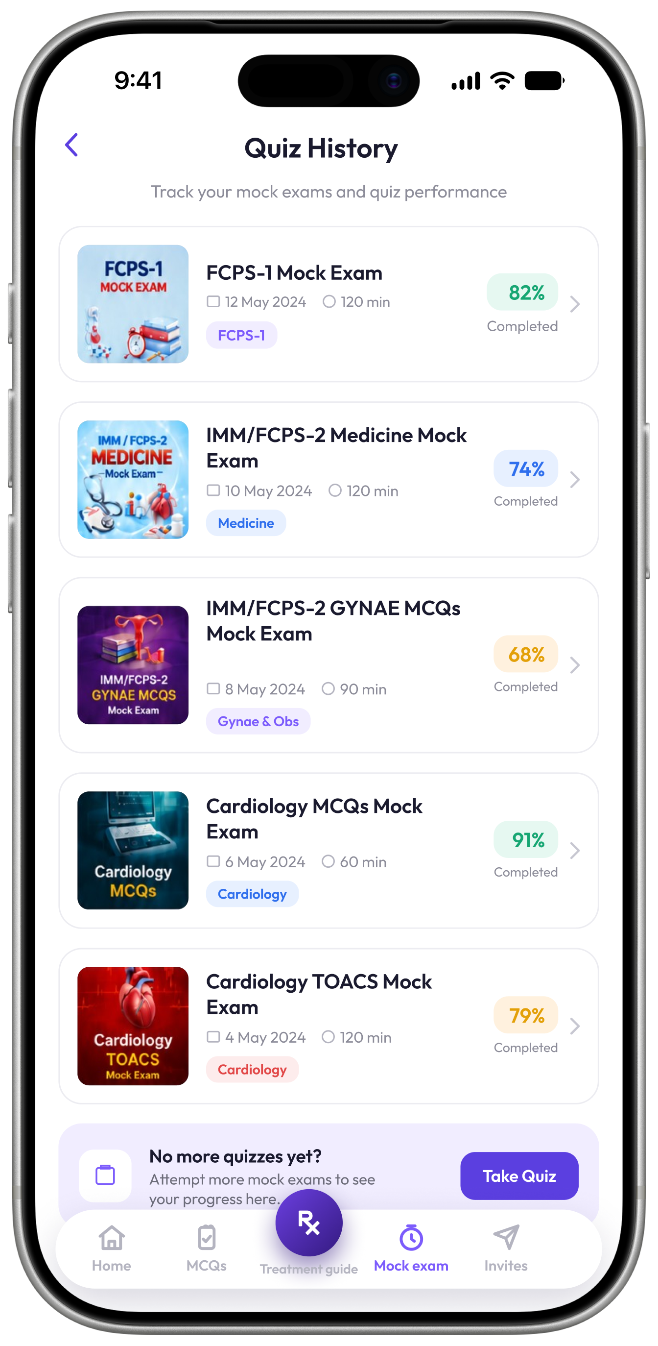 Mock Exam Interface